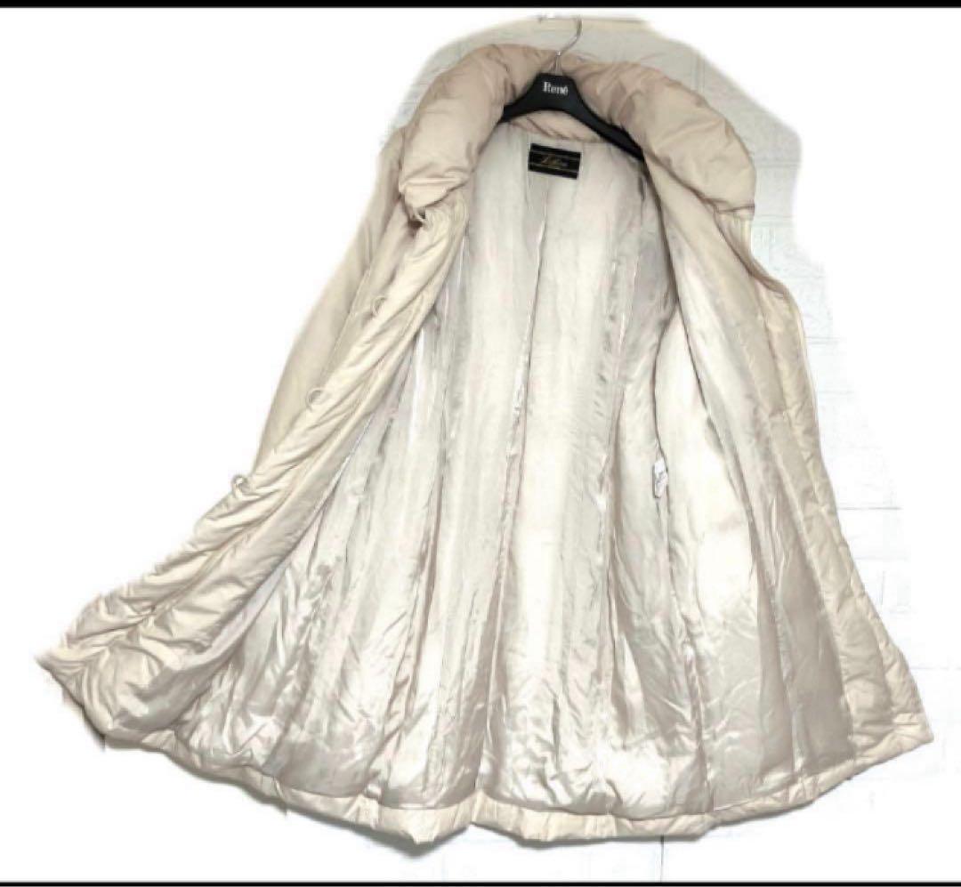 美品　Leilian レリアン　ダウンコート　ロング　ショールカラー　女優襟