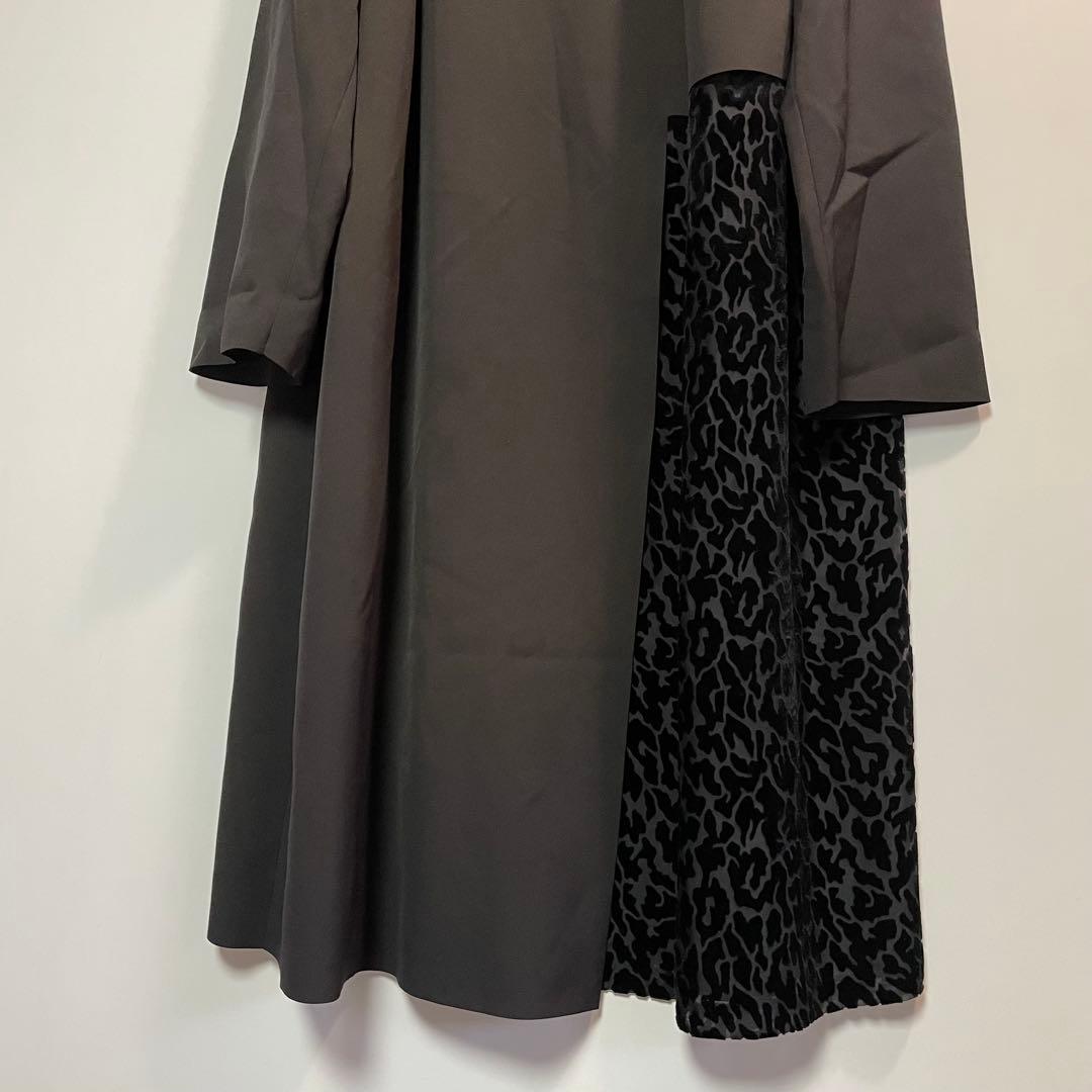 MARINARINALDI ロングワンピース　ブラック　アニマル柄　大きいサイズ
