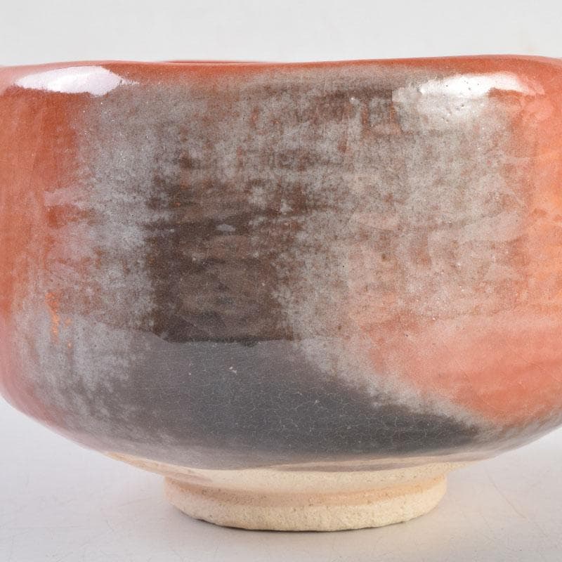 茶道具　京焼　桂窯　伊東桂楽造　赤茶碗　共布　前大徳　西垣大道極め箱　C9222