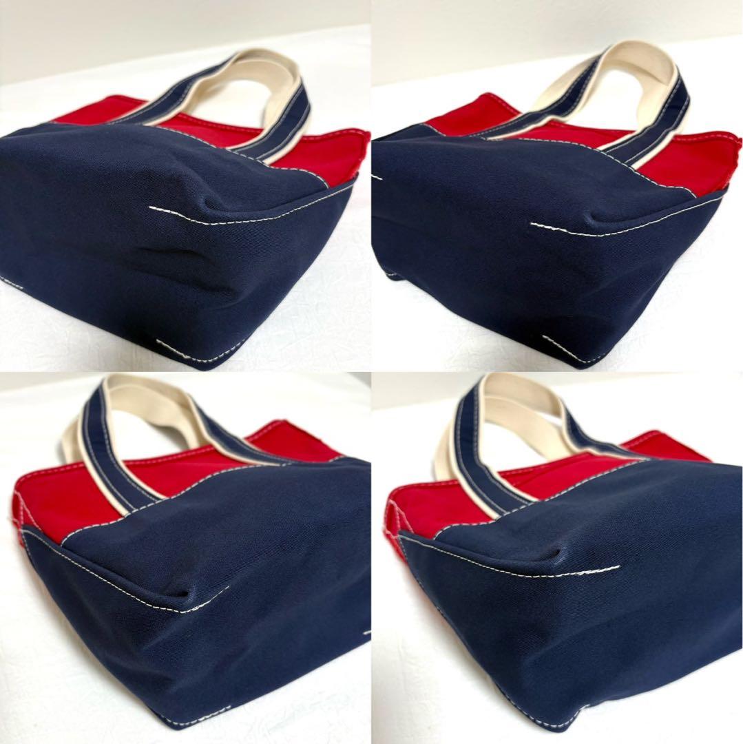 【値下げ】L.L.Bean×BEAMS 別注 サイズS トートバッグ　赤×紺