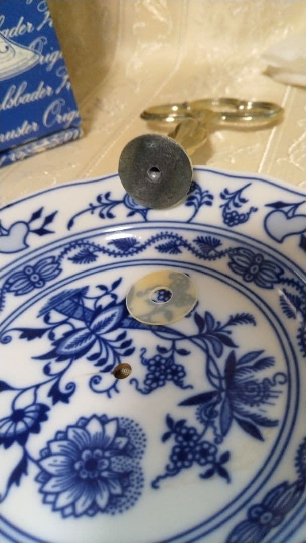 カールスバード ブルーオニオン 3段ケーキスタンド