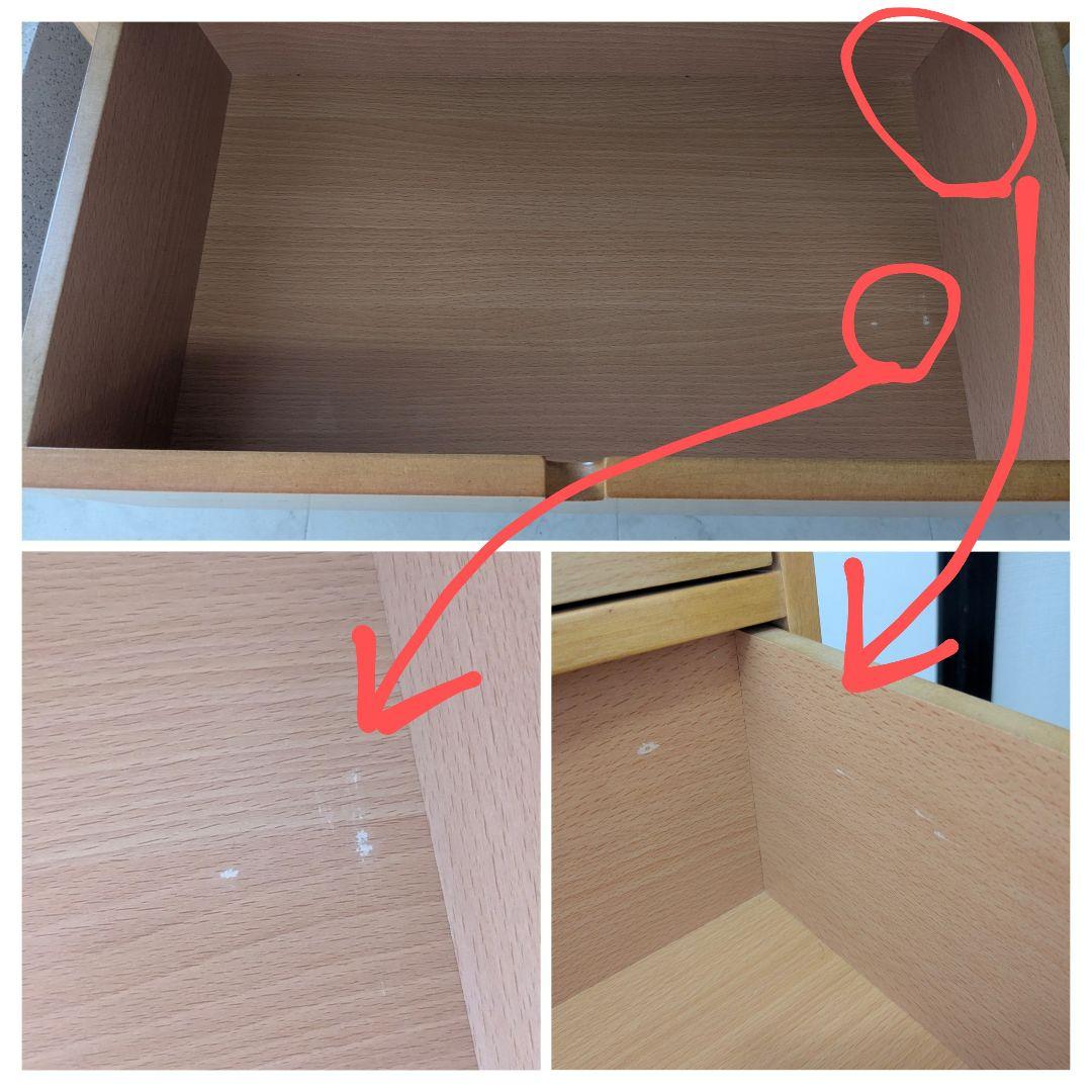 ILLUMS 北欧モダン 五段 キャスター ディスプレイチェスト ガラス天板