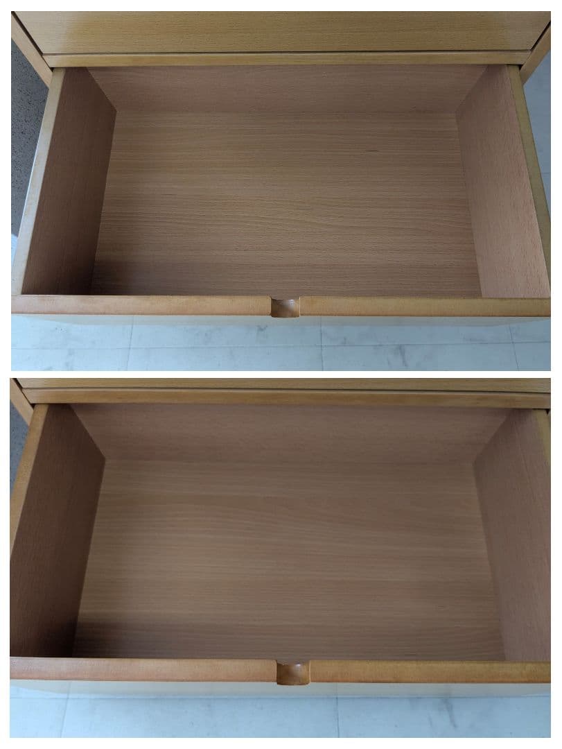 ILLUMS 北欧モダン 五段 キャスター ディスプレイチェスト ガラス天板