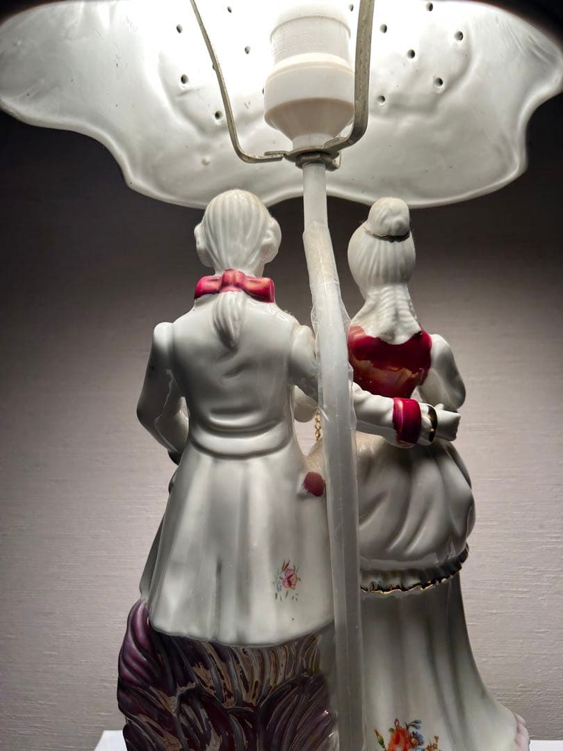 陶器製人形ランプ 約50cm