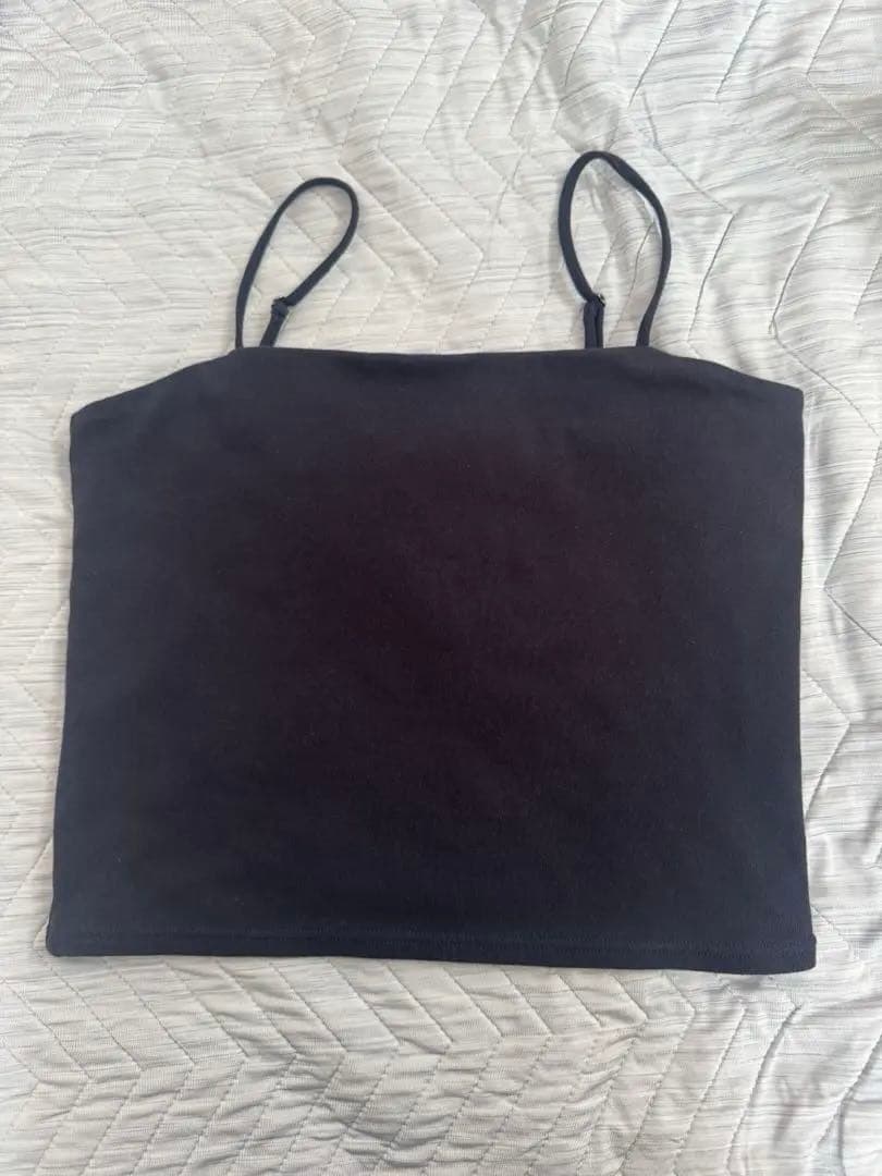 LOUNIE クロップドレース　ブラウス 佐藤佳菜子　コラボ　ネイビー　38