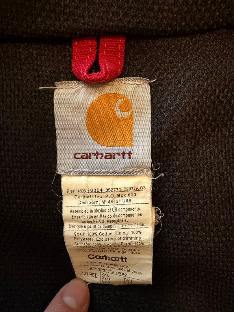 Carhartt 赤 アクティブジャケット