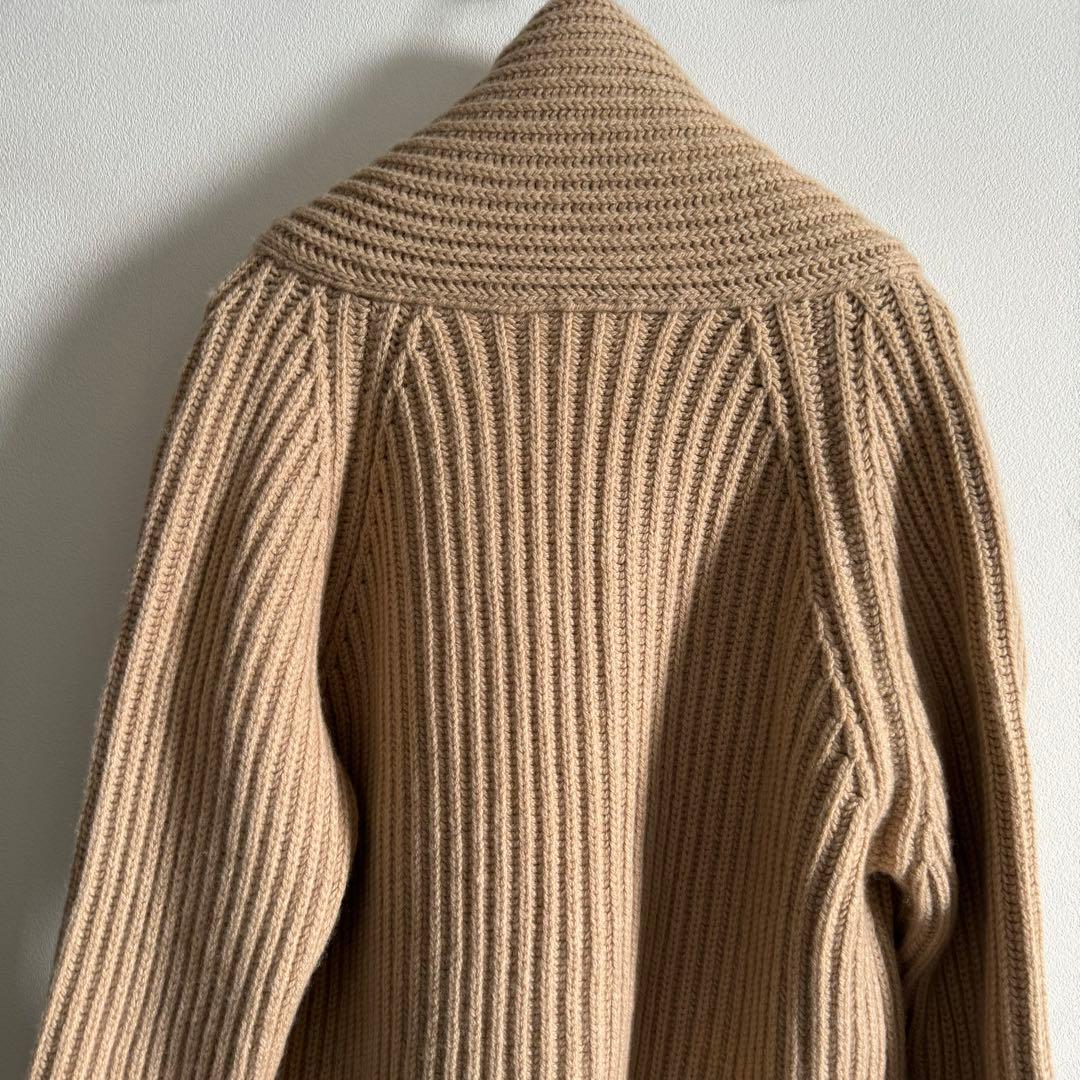 新品 COLHAY'S （CAMEL・40）ショールカラー カーディガン