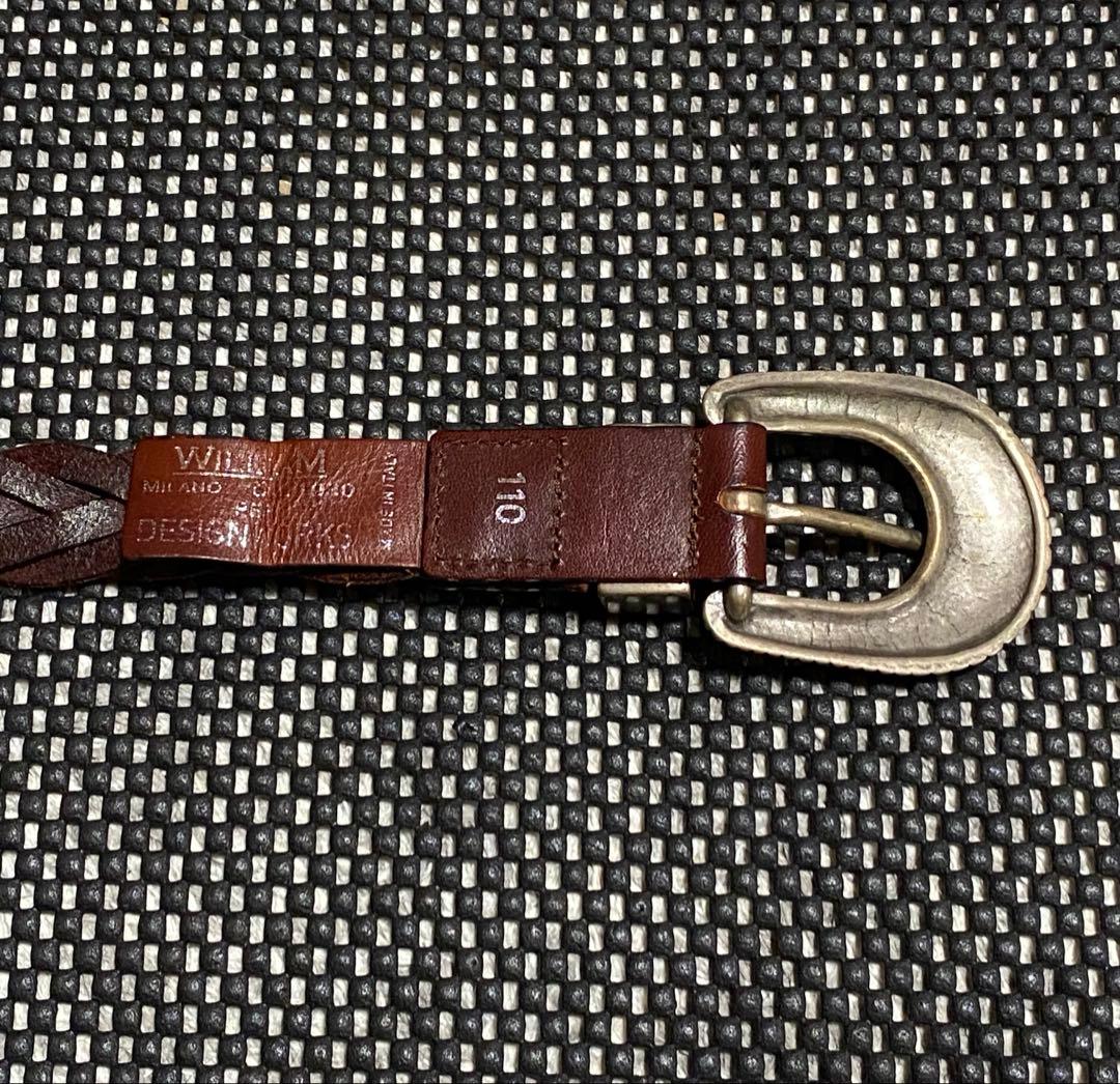 WILLIAM レザーメッシュベルト プンターレ 110 DESIGNWORKS