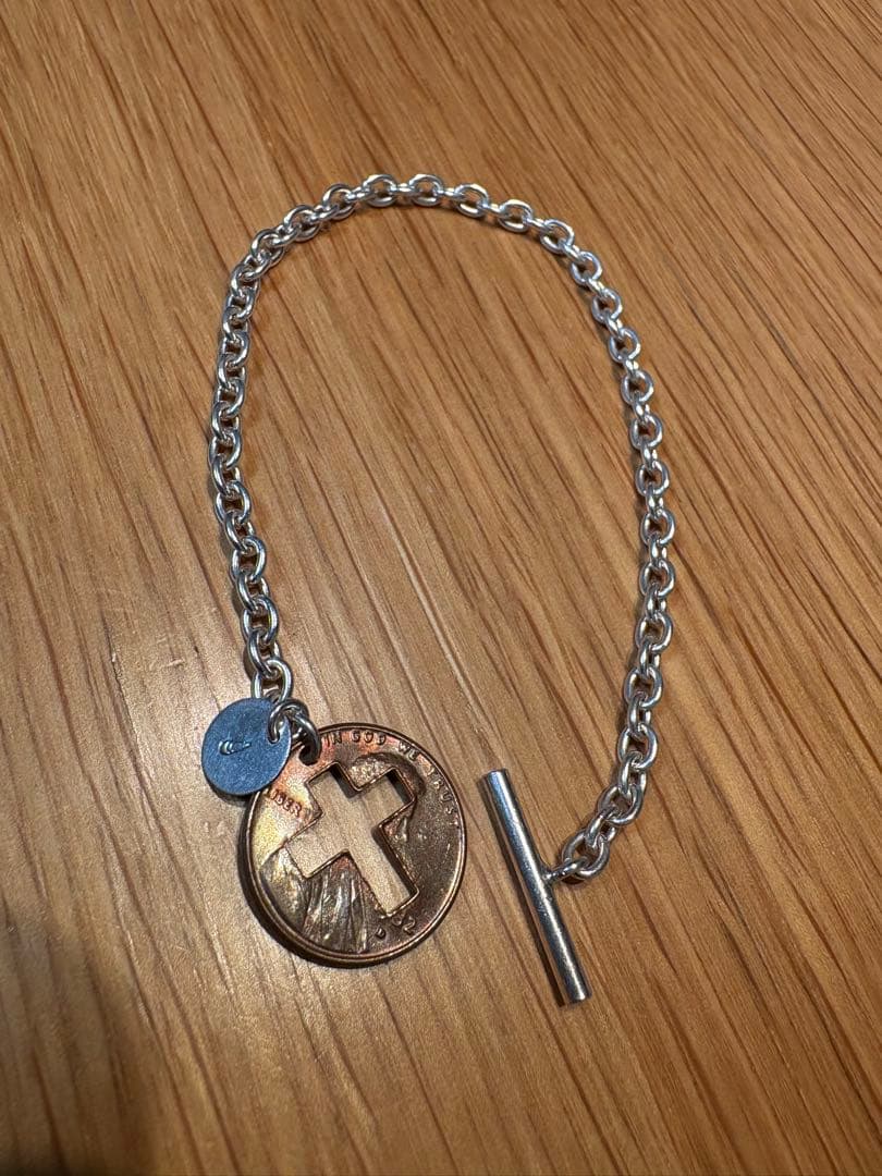 ボタンワークスLucky Penny T-Bar Silver Bracelet