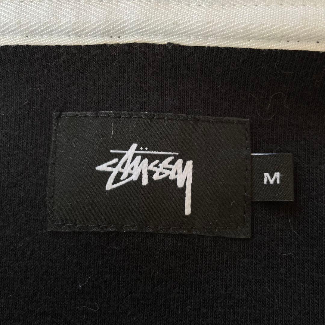STUSSY ステューシー フルジップ パーカー ロゴ 黒
