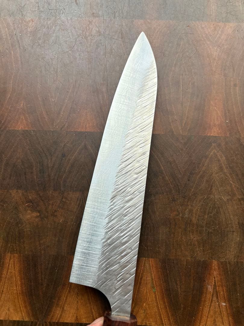 黒崎優　風神　ダマスカス　VG-10 牛刀　210mm 包丁　槌目　越前打刃物