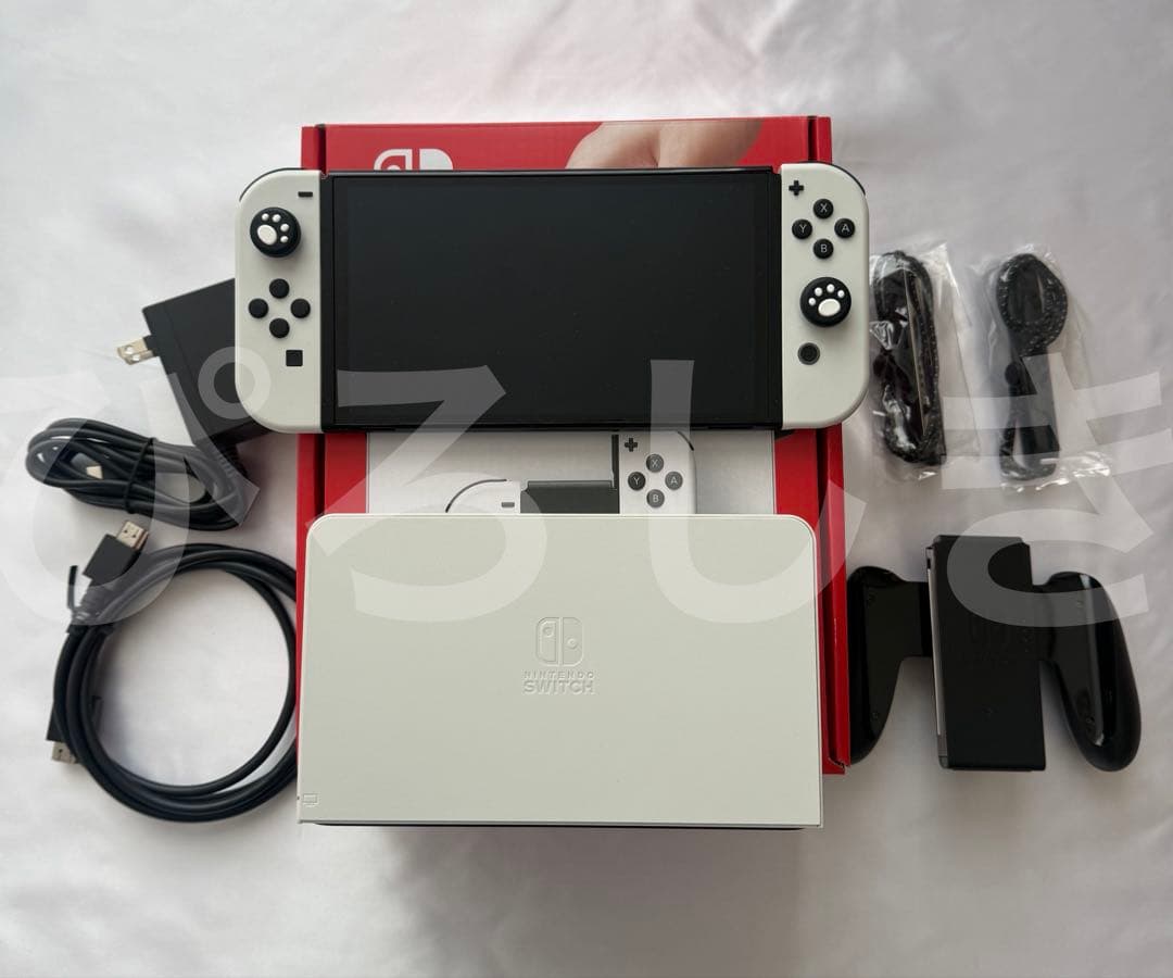 任天堂 Switch本体 有機ELモデルJoy-Con ハンドル 2個セット付き