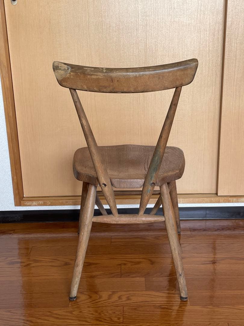 【希少】ビンテージ アーコール　ercol　スタッキングチェア　シングルバック