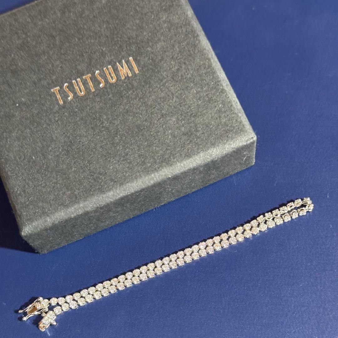ジュエリーツツミ/1.0ct/PT850/テニスブレスレット