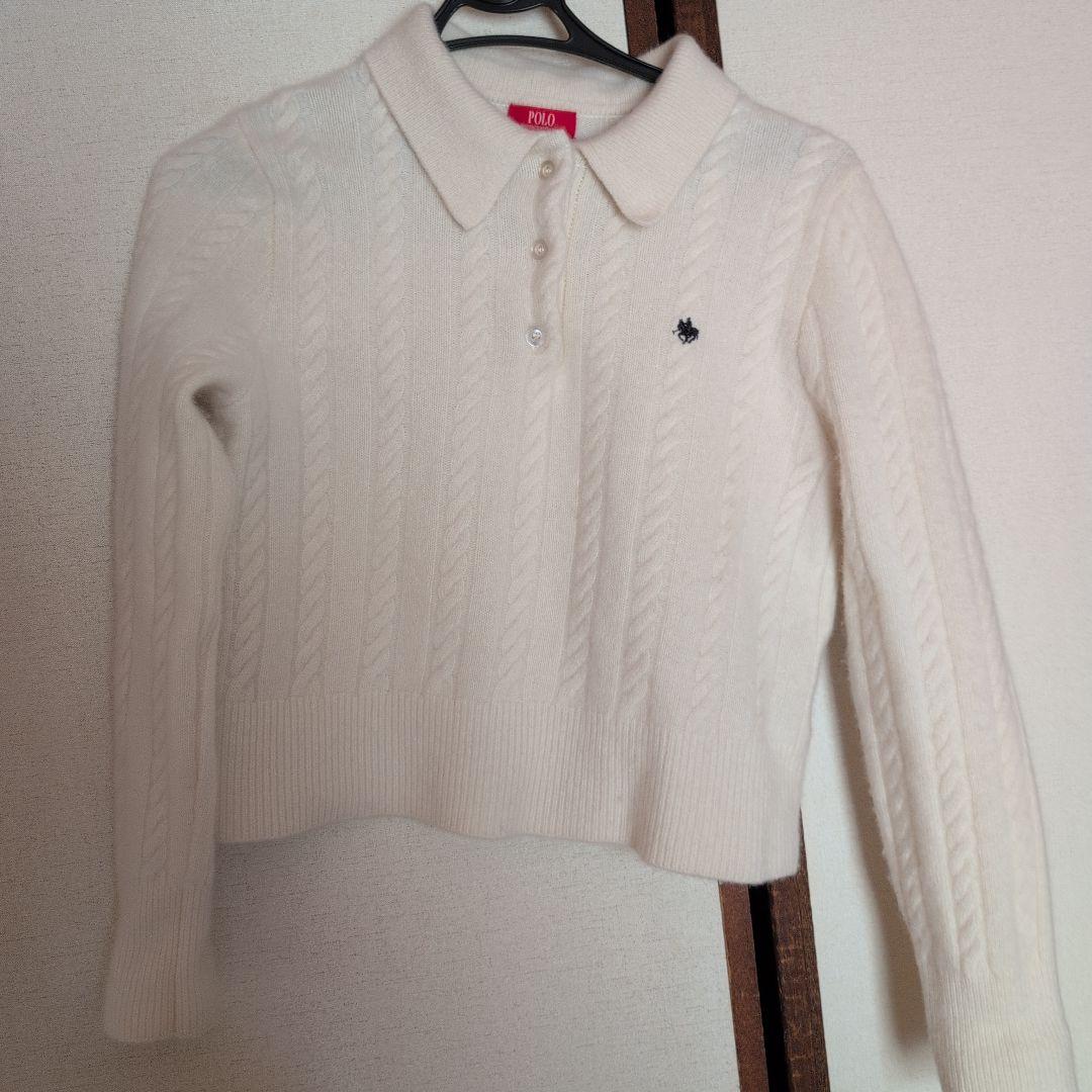 〈POLO BCSコラボ〉ウールカシミヤケーブルポロニット