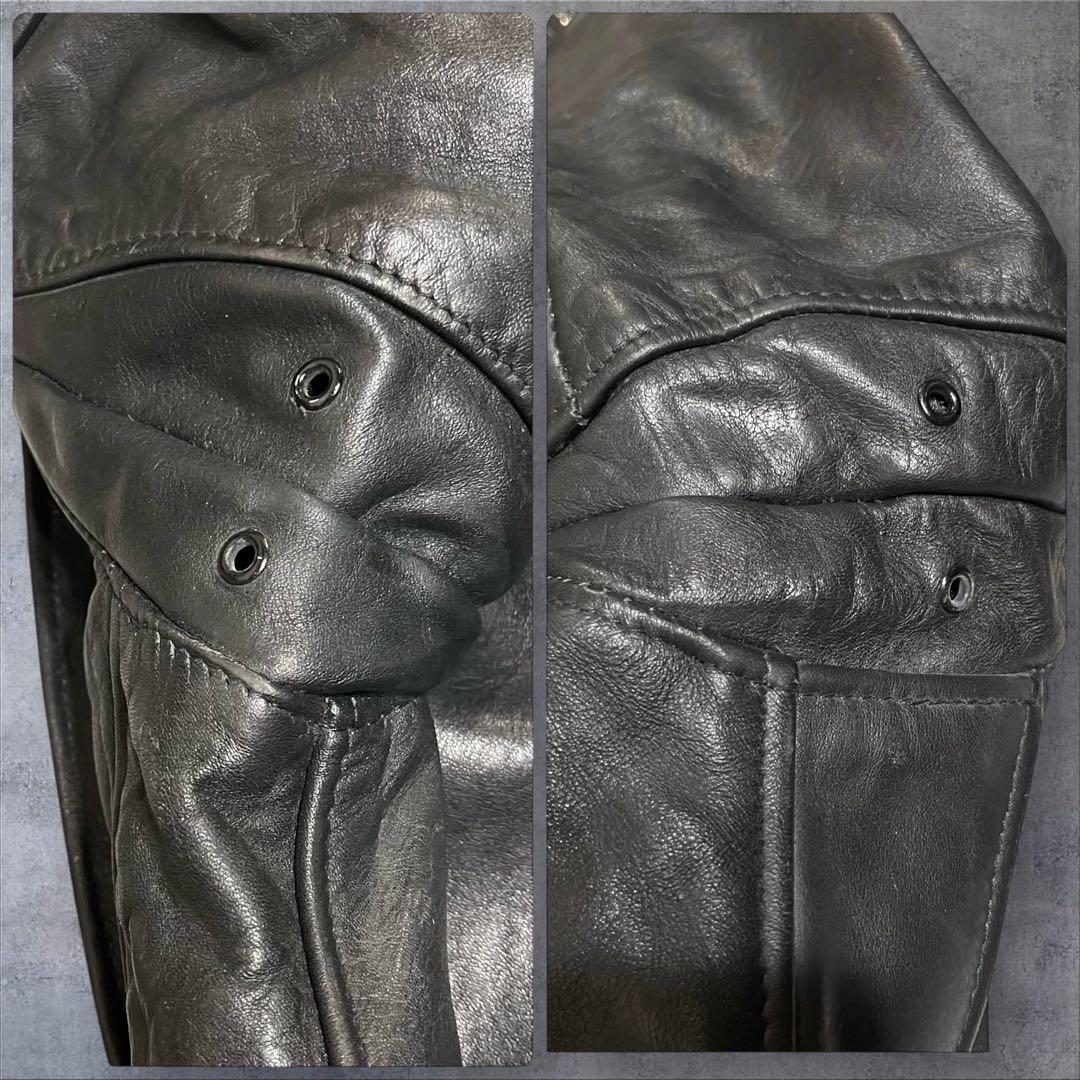美品 schott 642 レザージャケット シングルライダース 牛革 40 黒
