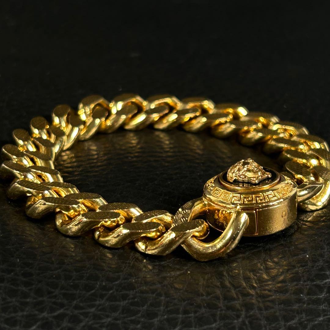 VERSACE ヴェルサーチ メデューサ 喜平 チェーン ブレスレット バングル