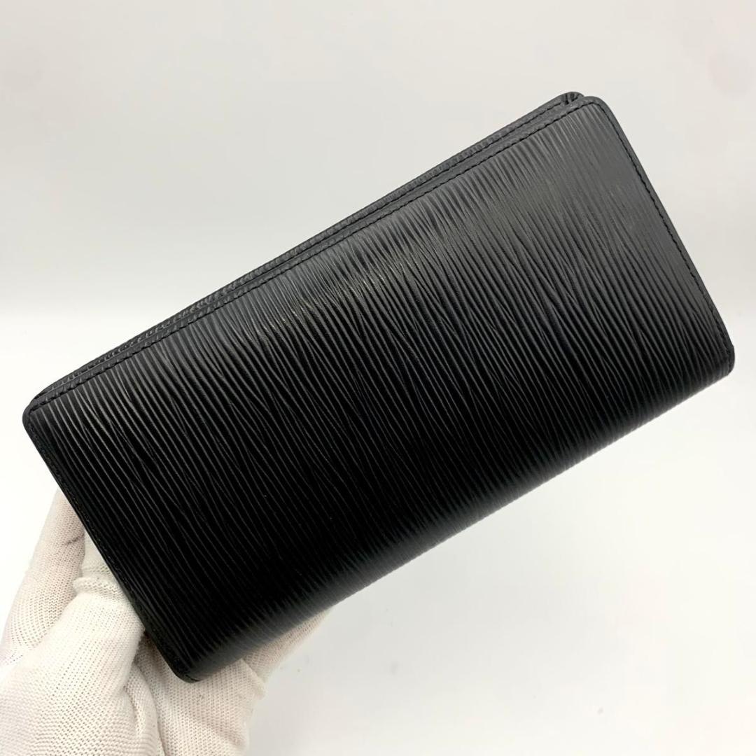 美品 ルイヴィトン ポルトフォイユ ブラザ 長財布 エピ ブラック 黒