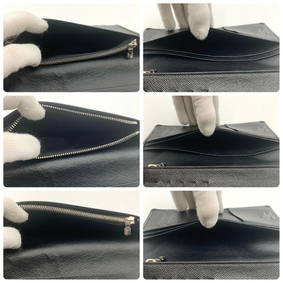 美品 ルイヴィトン ポルトフォイユ ブラザ 長財布 エピ ブラック 黒