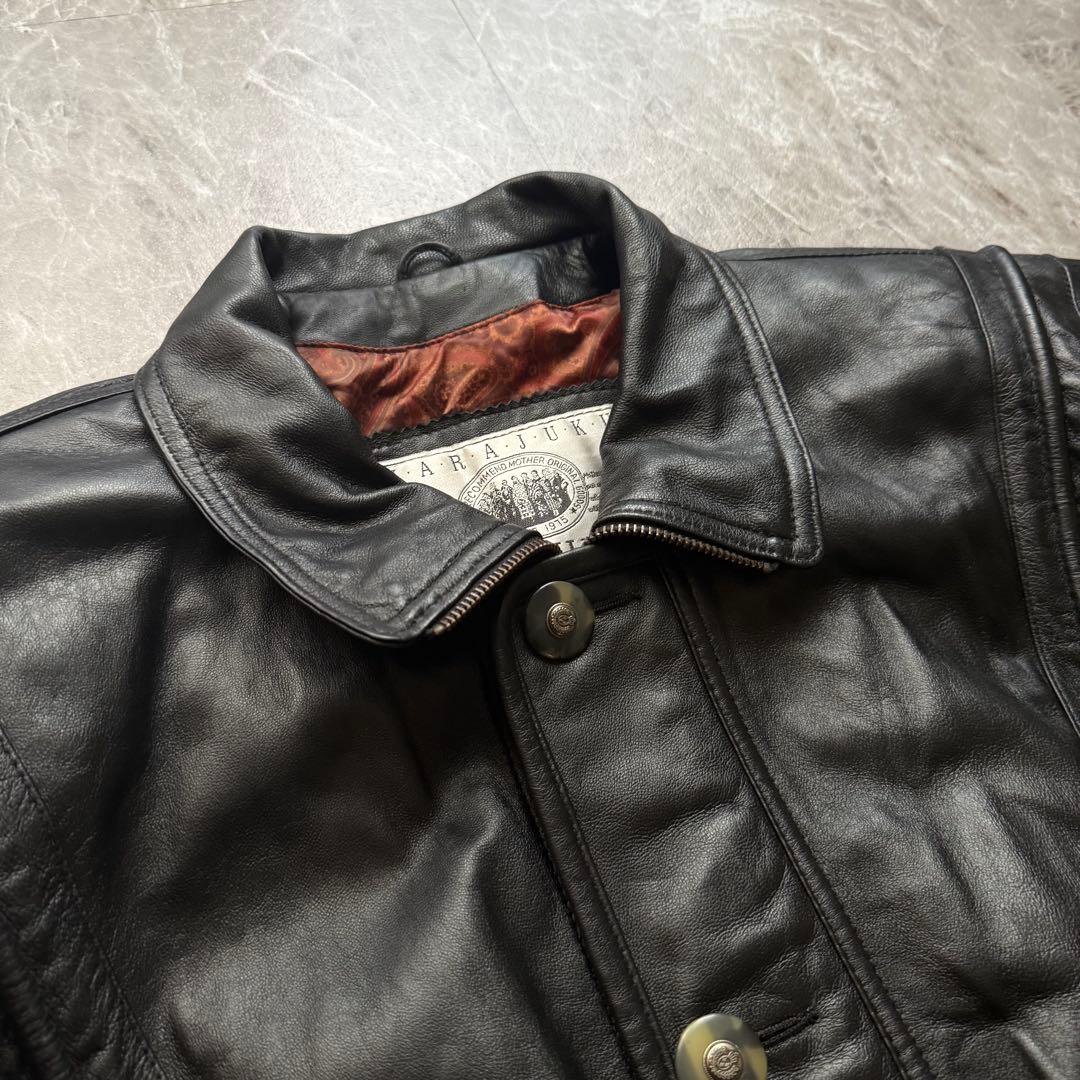 Vintage lamb leather jacket 短丈　本革　羊革