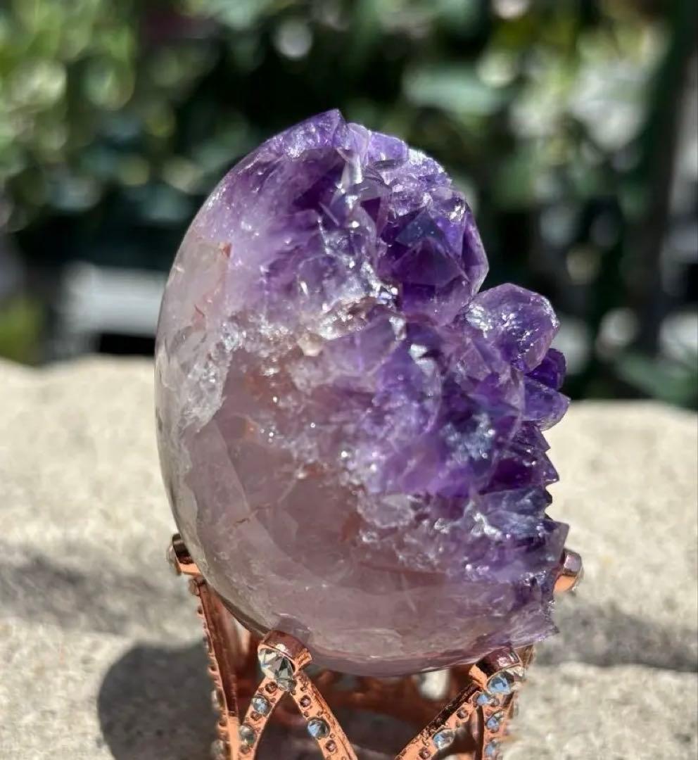 最高品質！ウルグアイ産⭐虹入！アメジストたまご　小　￼ RM 5