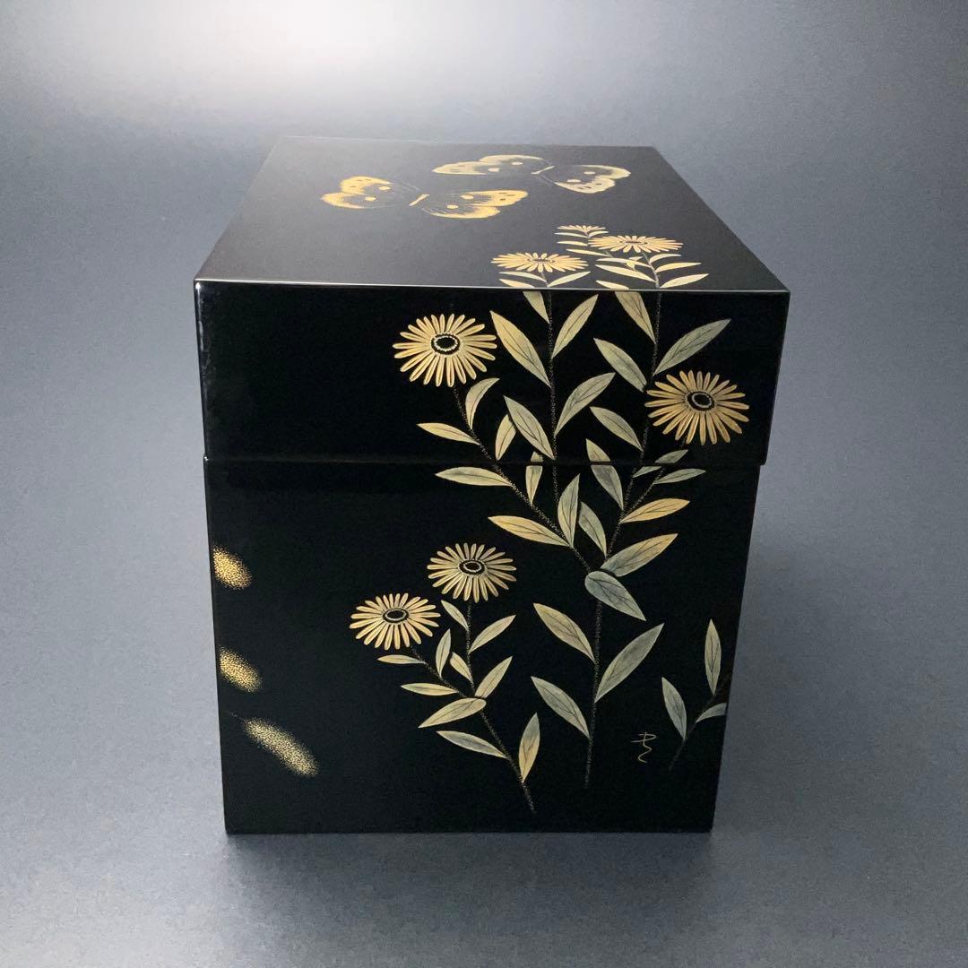 輪島塗　野々花沈金　宝石箱　共箱　三谷吾一　R1324