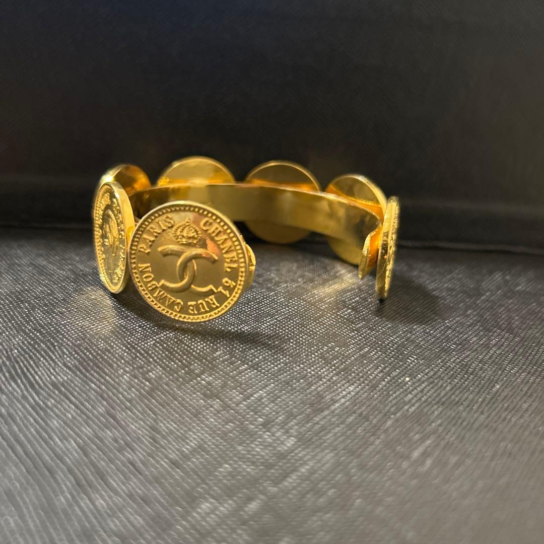 値下げ！ オールドシャネル CHANEL ゴールド バングル ビンテージ