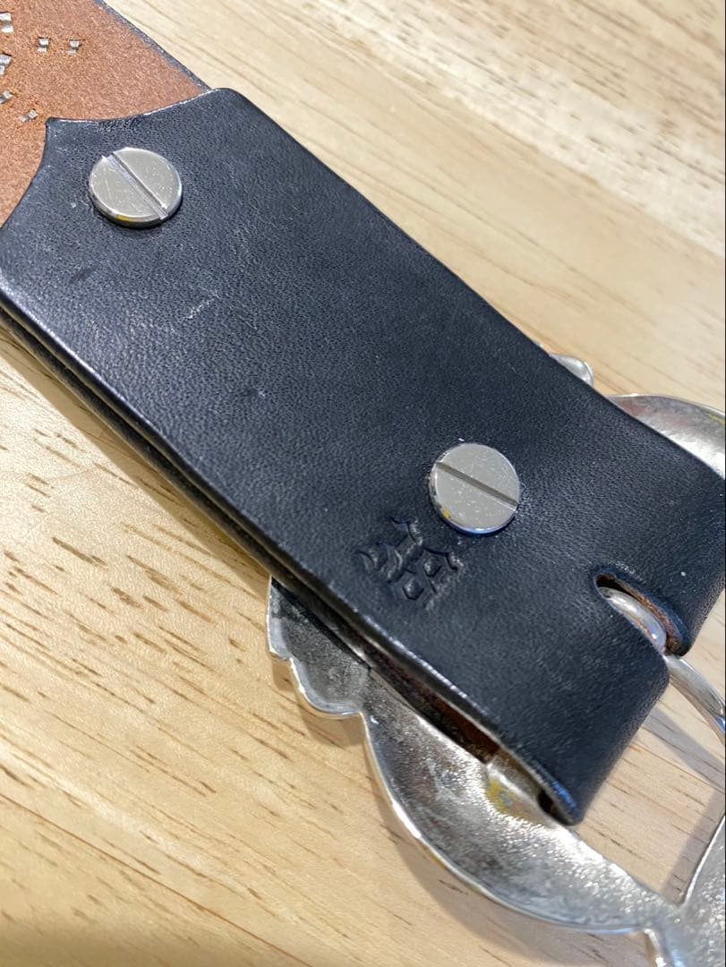 013 本革 W38 スタッズ ベルト ビンテージ ヴィンテージ HTC
