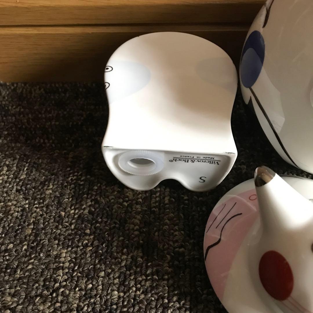 美品　希少　ビレロイ＆ボッホ　調味料ケース　ねこ　3点セット