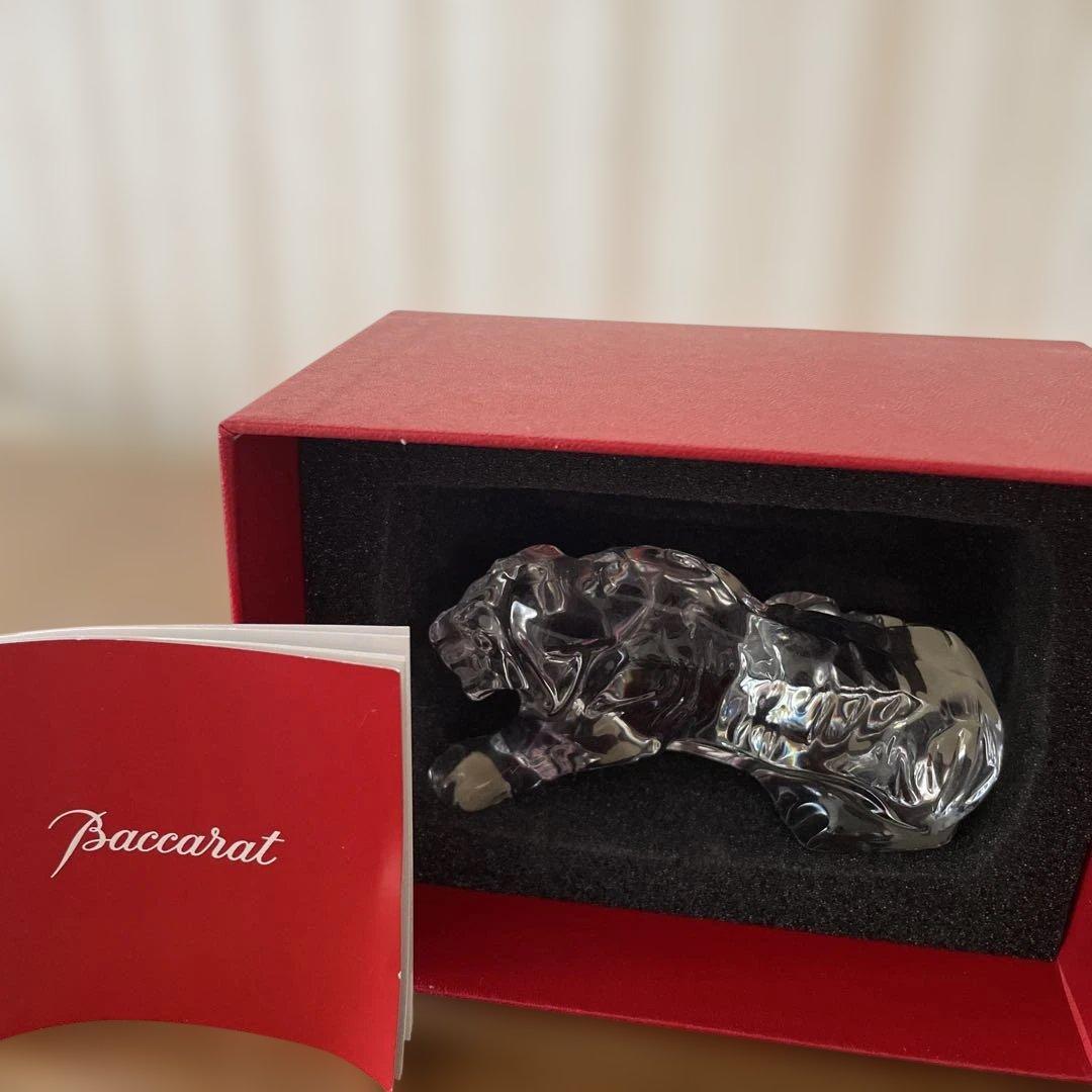 Baccarat クリスタル ライオン 置物　とら