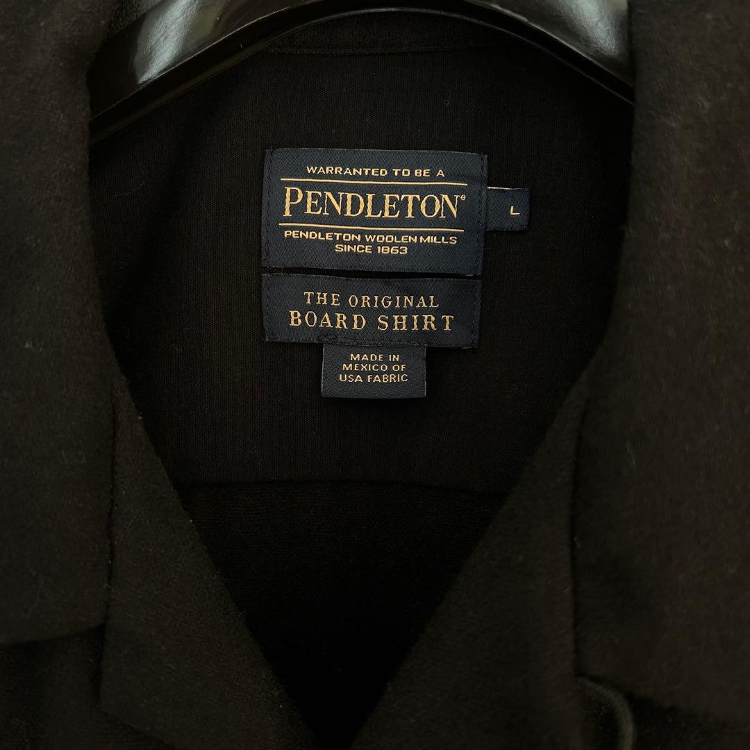 m*x様 極美品 PENDLETON BOARD SHIRT L ブラック 単色