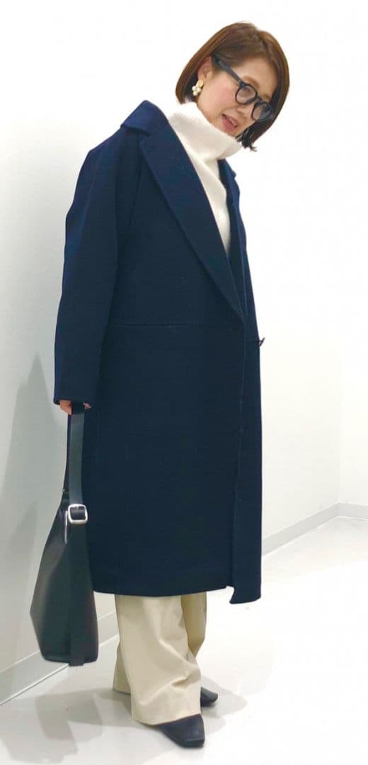 N*h様 美品✨コントワーデコトニエ☓ユニクロ ダブルフェイス カシミアロングコ