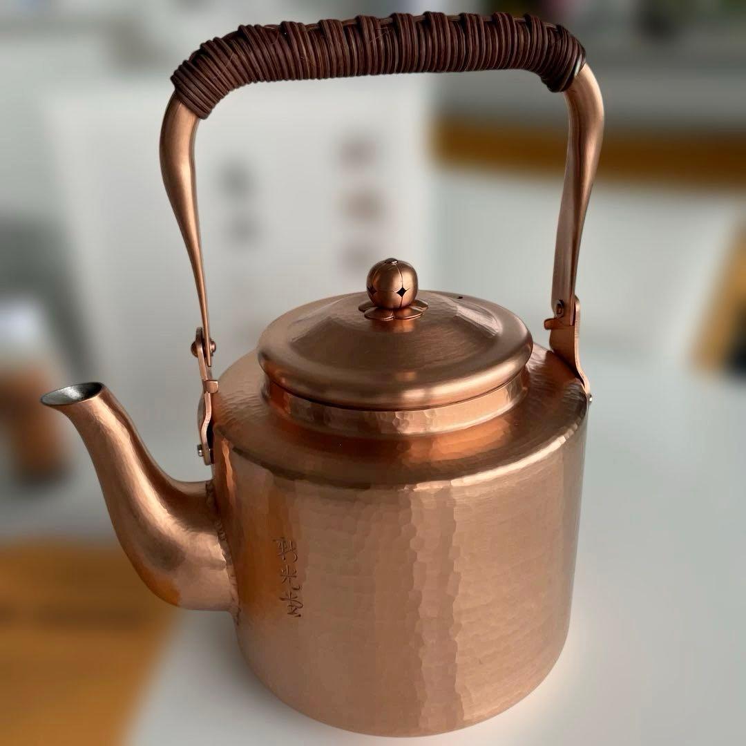 【新光金属】新槌起銅器（しんついきどうき）湯沸し器 純銅製 取扱説明書クリーナー