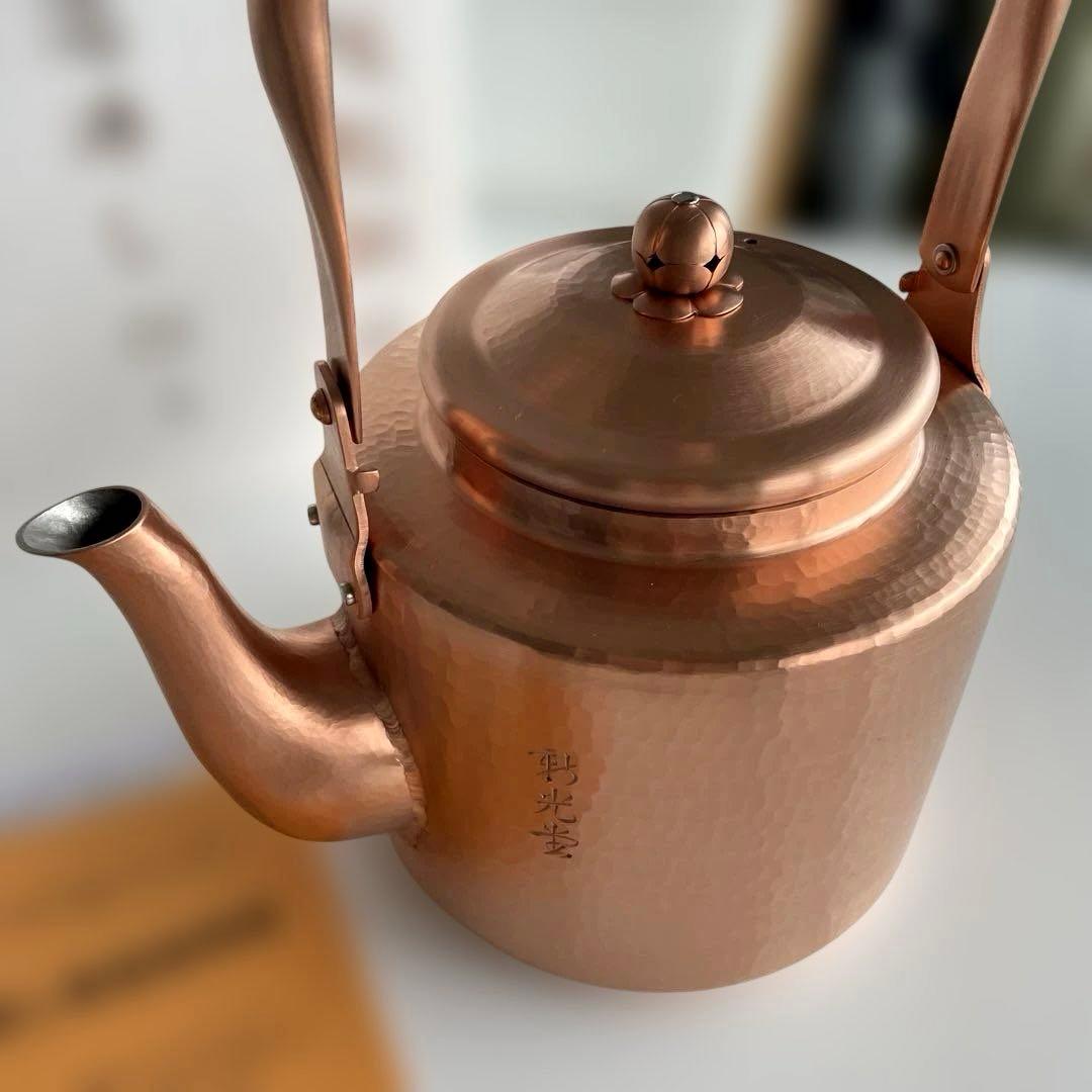 【新光金属】新槌起銅器（しんついきどうき）湯沸し器 純銅製 取扱説明書クリーナー