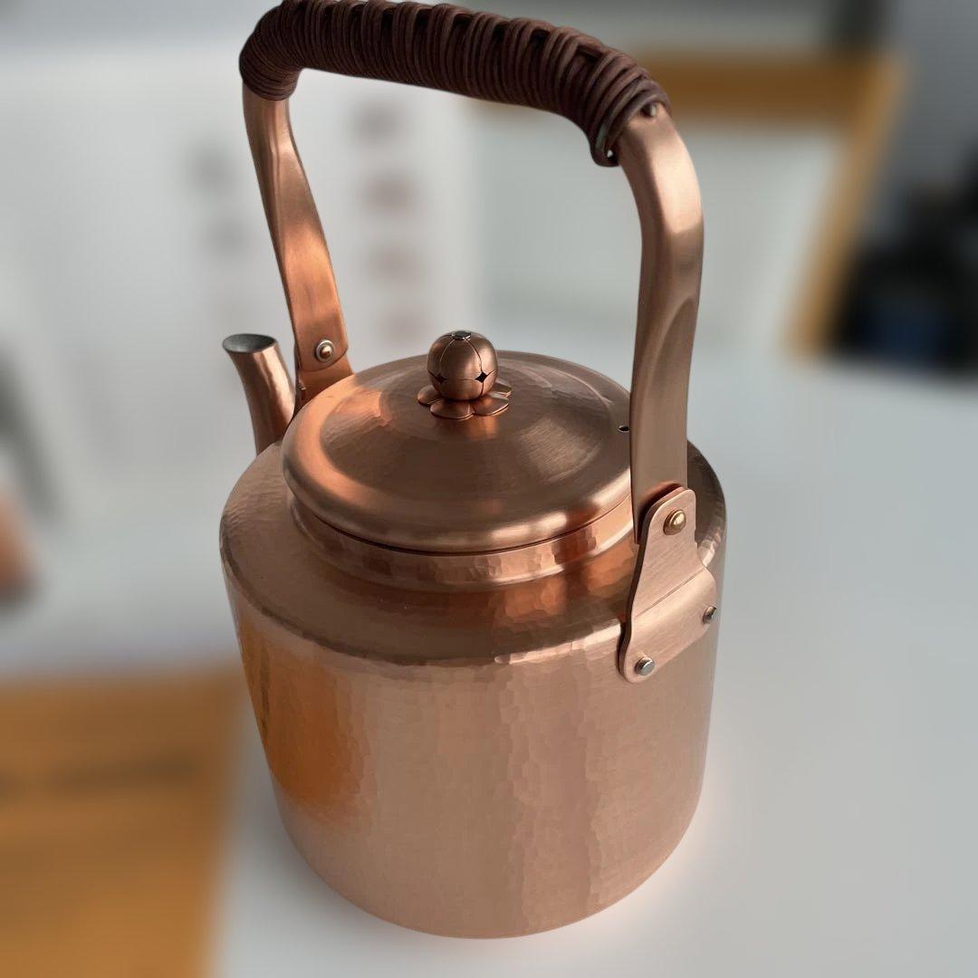 【新光金属】新槌起銅器（しんついきどうき）湯沸し器 純銅製 取扱説明書クリーナー