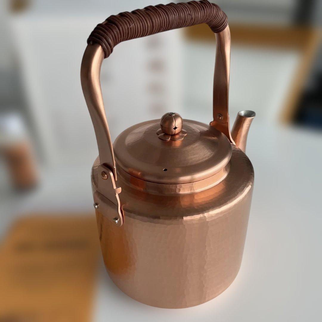 【新光金属】新槌起銅器（しんついきどうき）湯沸し器 純銅製 取扱説明書クリーナー
