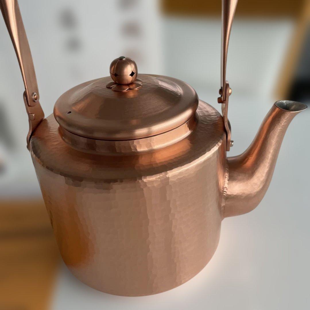 【新光金属】新槌起銅器（しんついきどうき）湯沸し器 純銅製 取扱説明書クリーナー