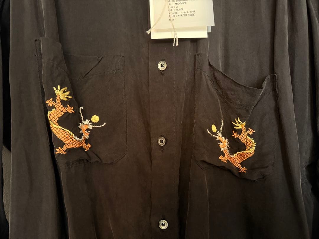 ANCELLM アンセルム AGING EMBROIDERY SHIRT 2