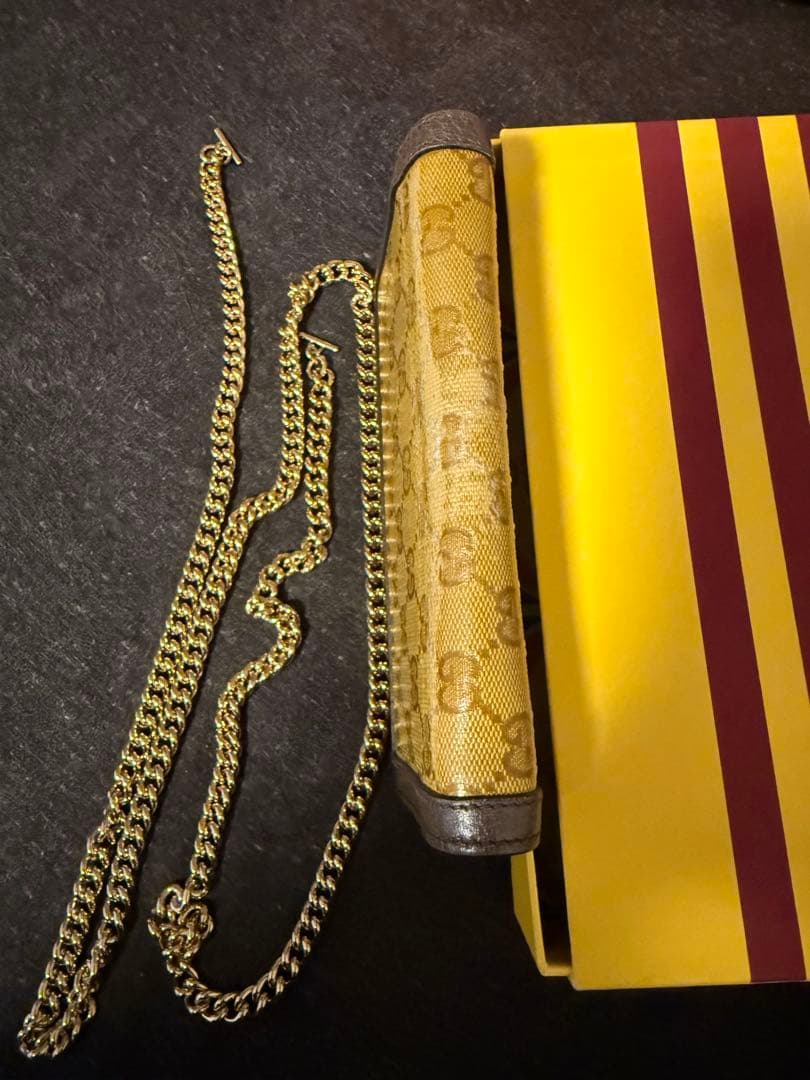 GUCCI Adidas コラボ チェーン付きウォレット