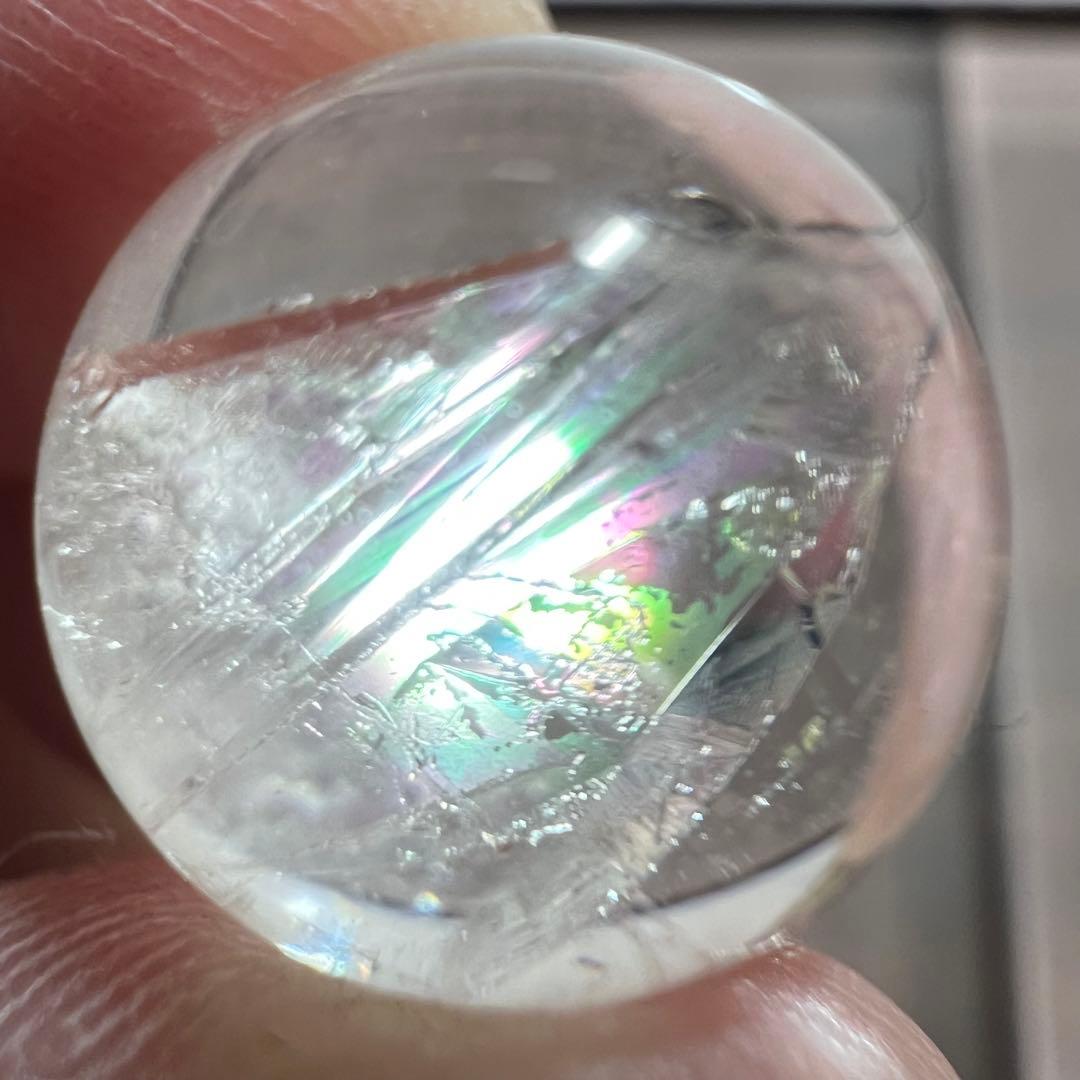 超レア　高品質　虹入り貫入水晶　クォーツインクォーツ　スフィア　クリスタル　2