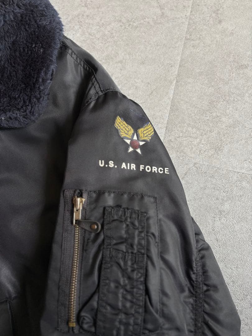 U.S. AIR FORCE B-15D フライトジャケット ブラック L 民間