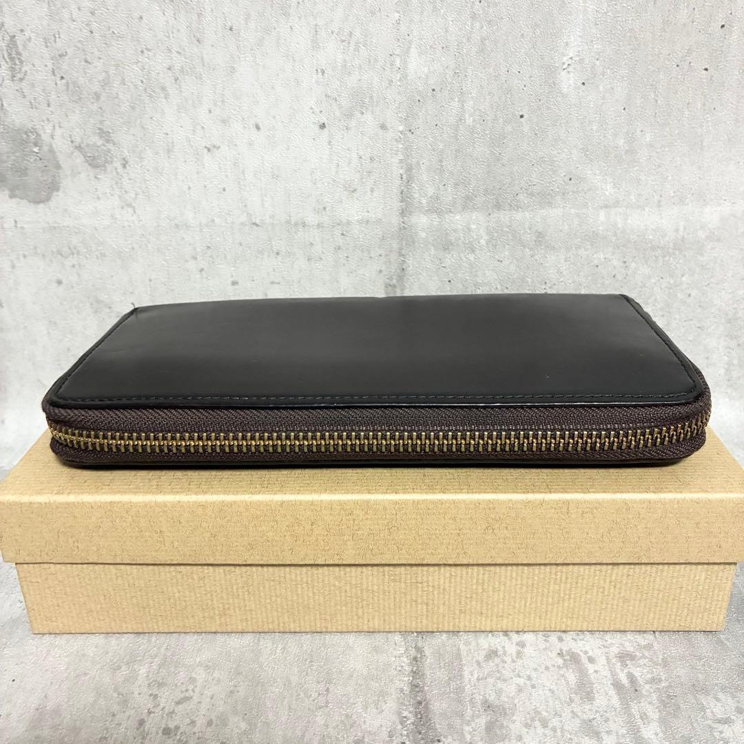 【美品】GANZO ガンゾ ラウンドファスナー 長財布 ダークブラウン
