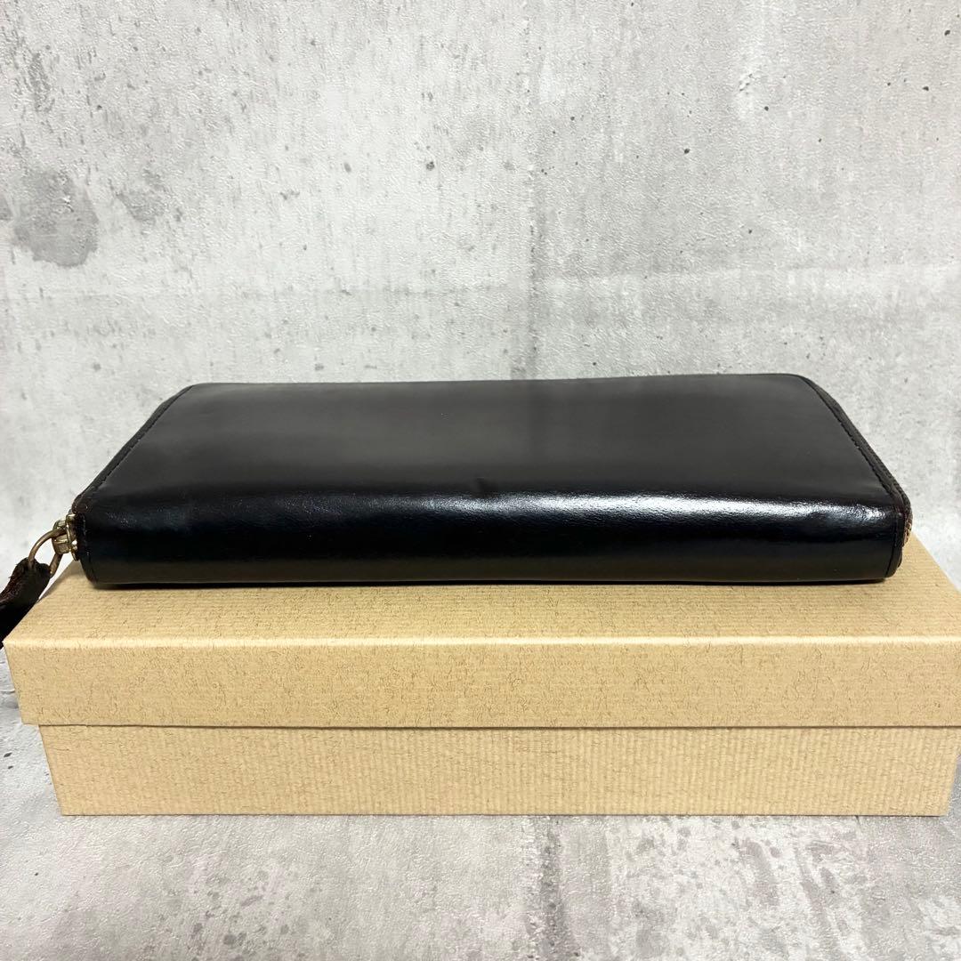 【美品】GANZO ガンゾ ラウンドファスナー 長財布 ダークブラウン