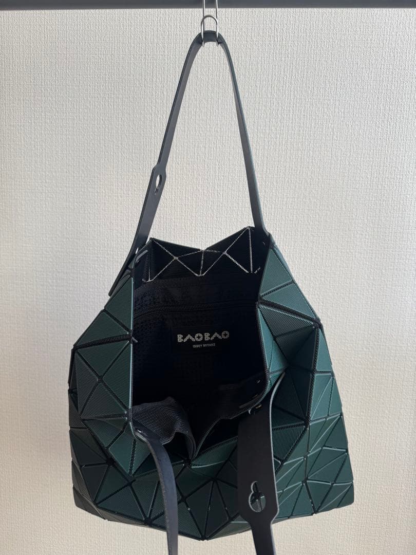 【美品】BAO BAO ISSEY MIYAKE トートバッグ ダークグリーン