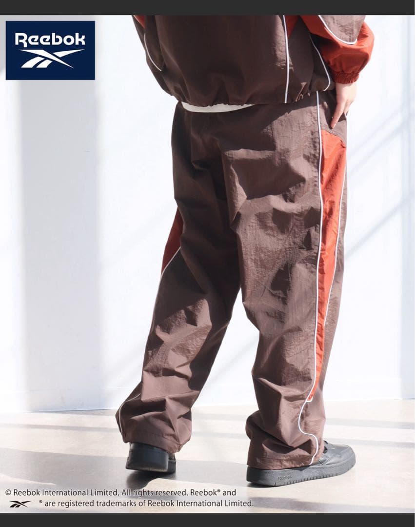 Reebok ジャージ上下セット ブラウン/レッド