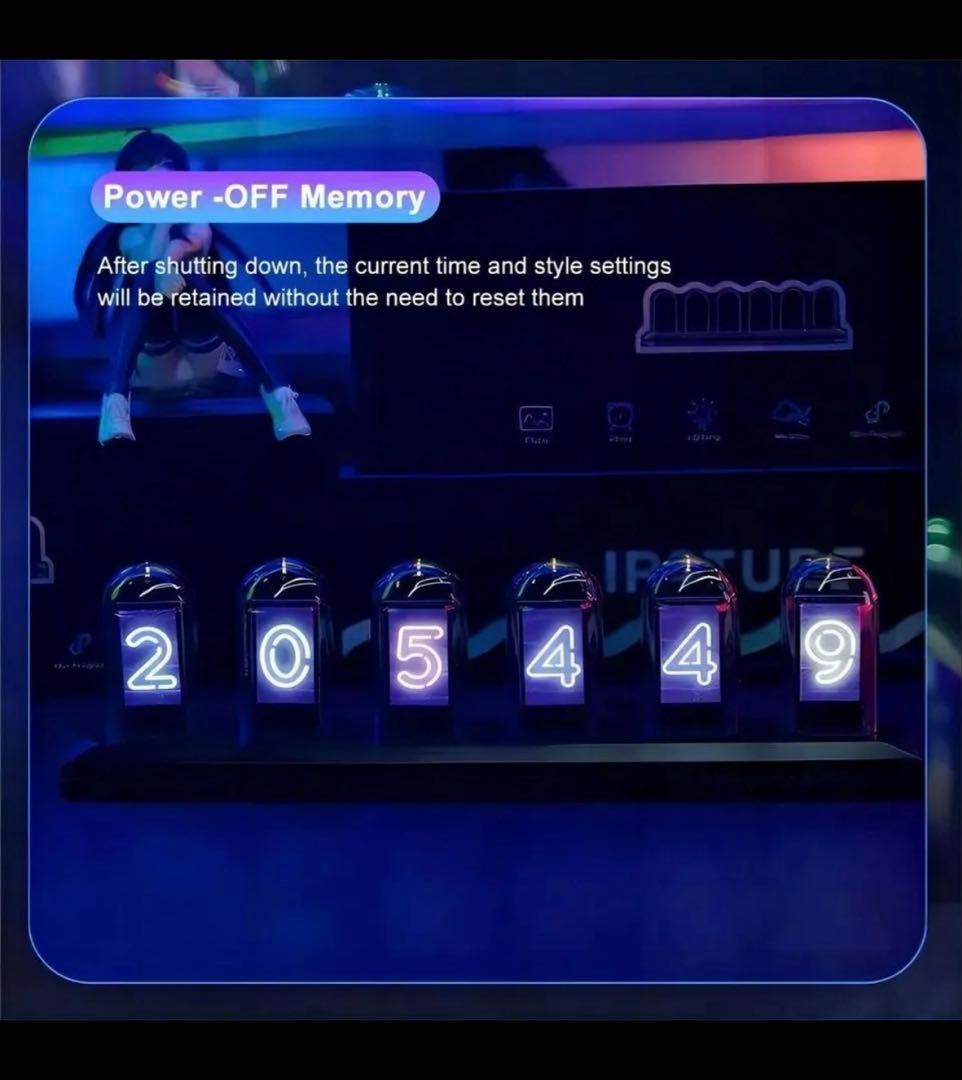 ニキシー 管 時計　IPSTUBE H401 本体傷一切なし　お値下げ中