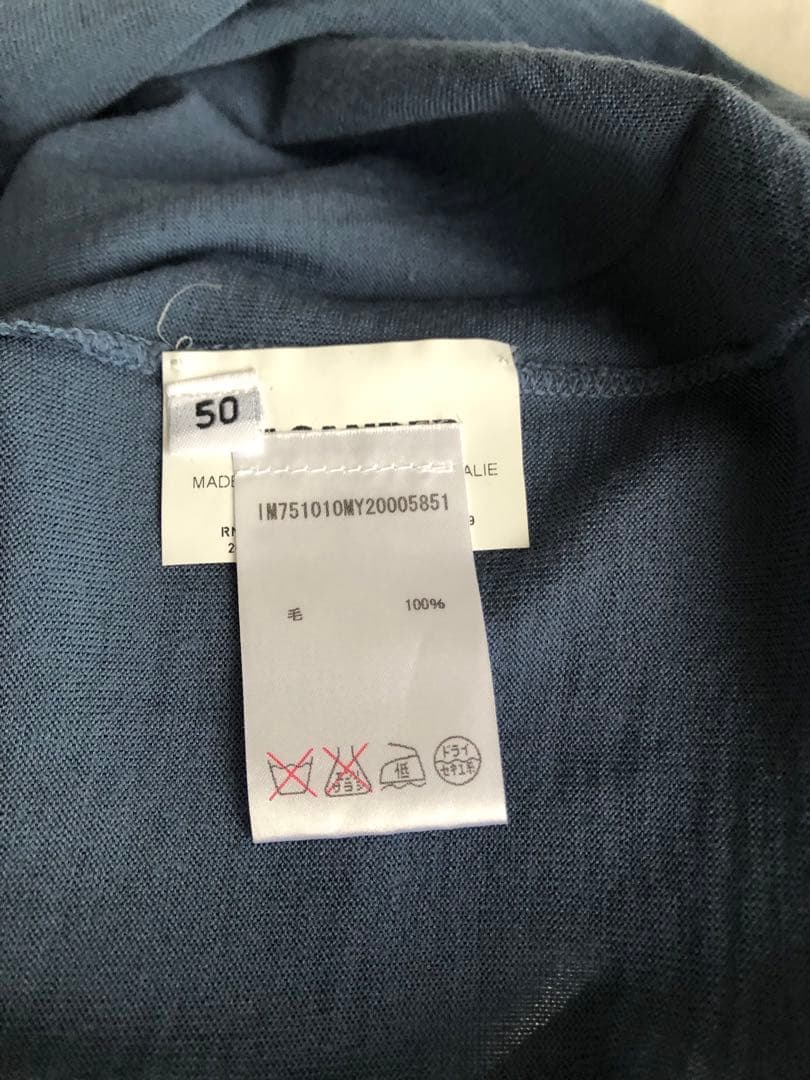 JIL SANDER 長袖ニット　カットソー　ブルー　メンズ