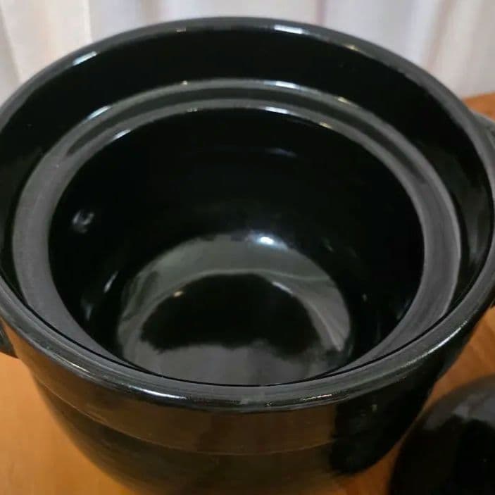 信楽焼 ごはん鍋 5合炊き 黒釉 御飯鍋 ふっくら！土鍋