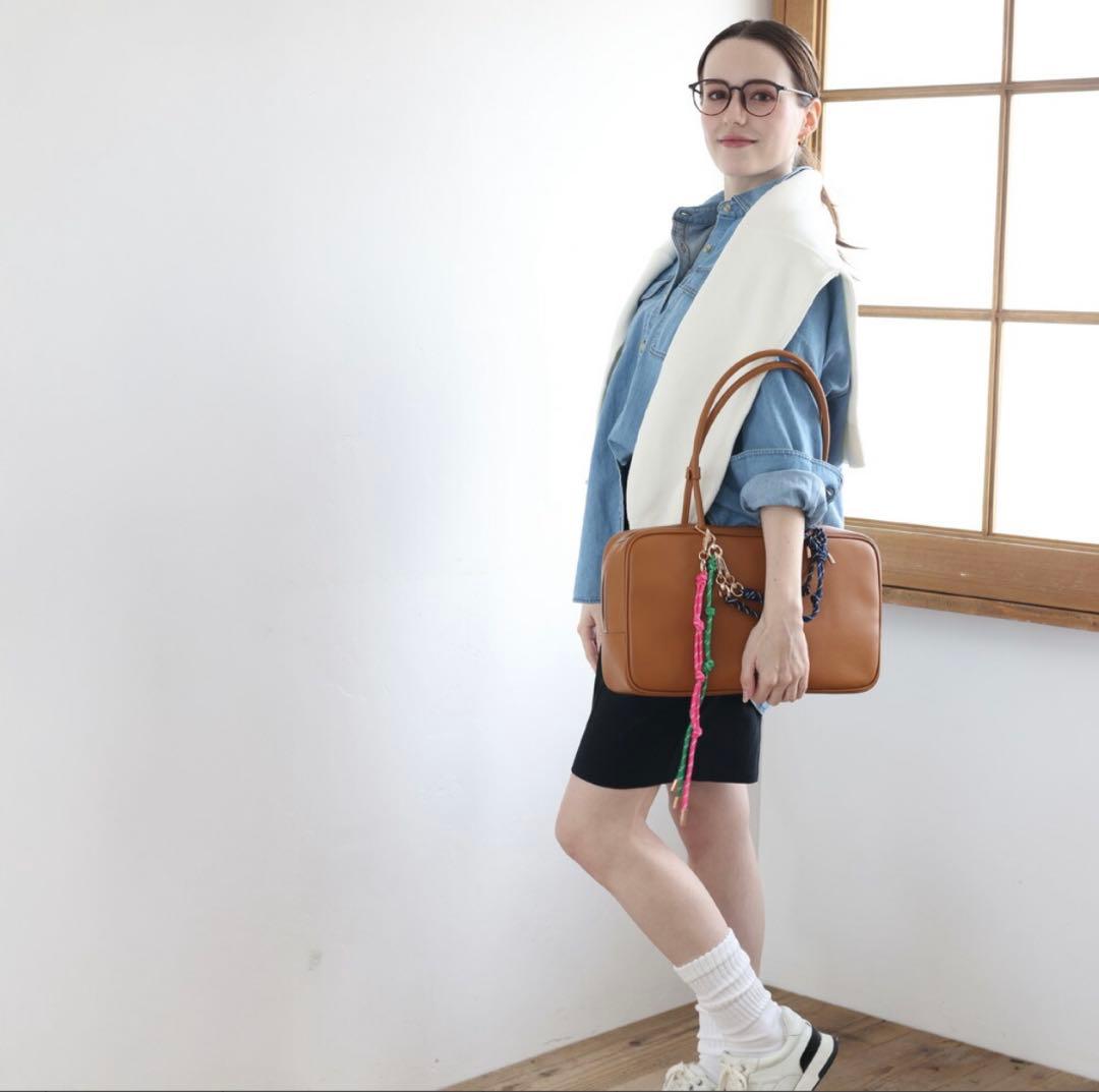 東京百花　Kamiya 本革 トートバッグ ブラウン