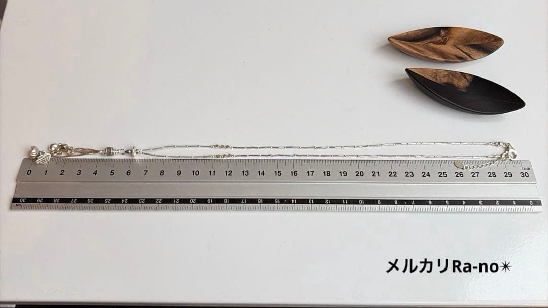 カレンシルバー　ロング　ネックレス　※ N86